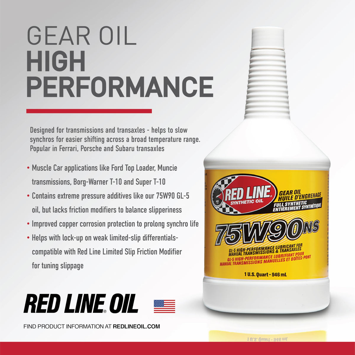 Red Line oil texture on dipstick showing smooth viscosity and easy pouring