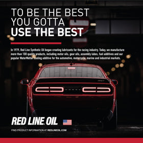 Technician pouring Red Line into differential showing correct application