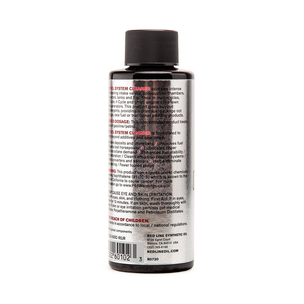 Rider pouring Red Line cleaner before a ride to restore throttle response