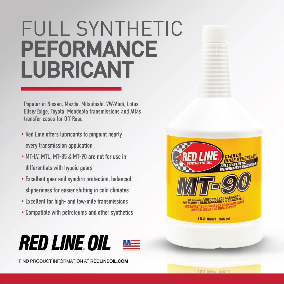 Red Line oil texture being dispensed, showing smooth viscosity
