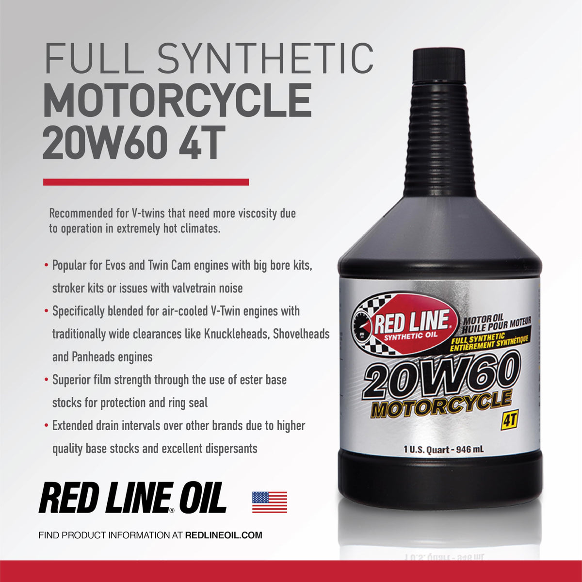 Red Line oil texture pouring to show thick film strength and viscosity