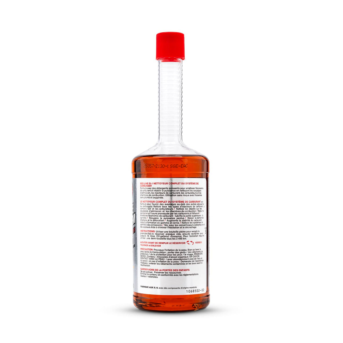 Red Line safety and ingredients label for transparency and correct usage