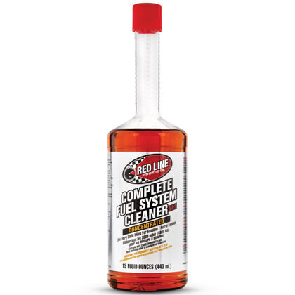 Red Line front label showing product name and volume, clear benefit of visible info