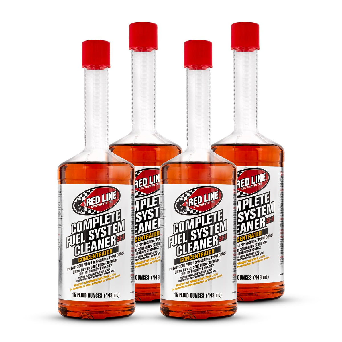 Red Line front packaging showing bottle and 4-pack benefit