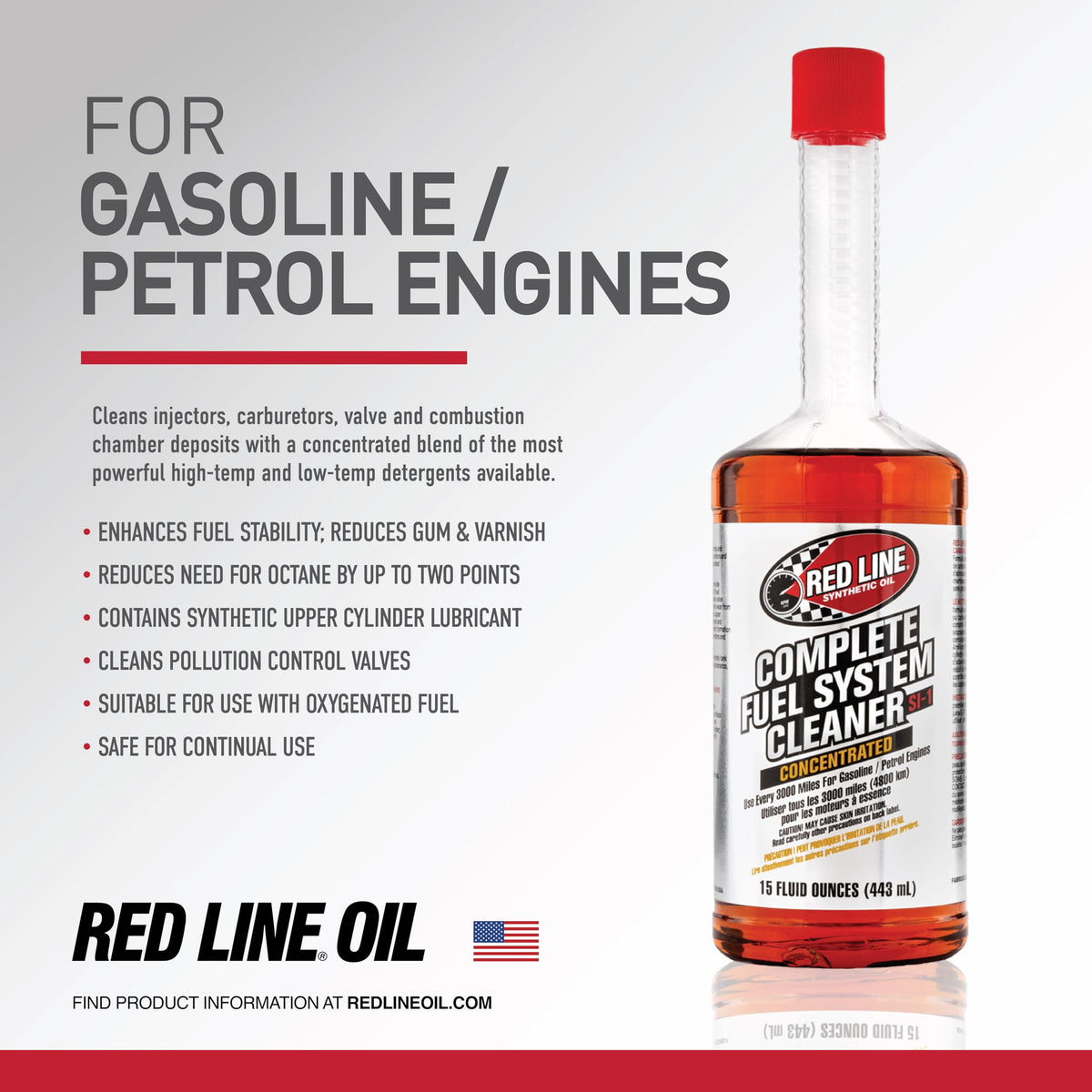 Red Line close-up of bottle texture and cap for spill-resistant handling