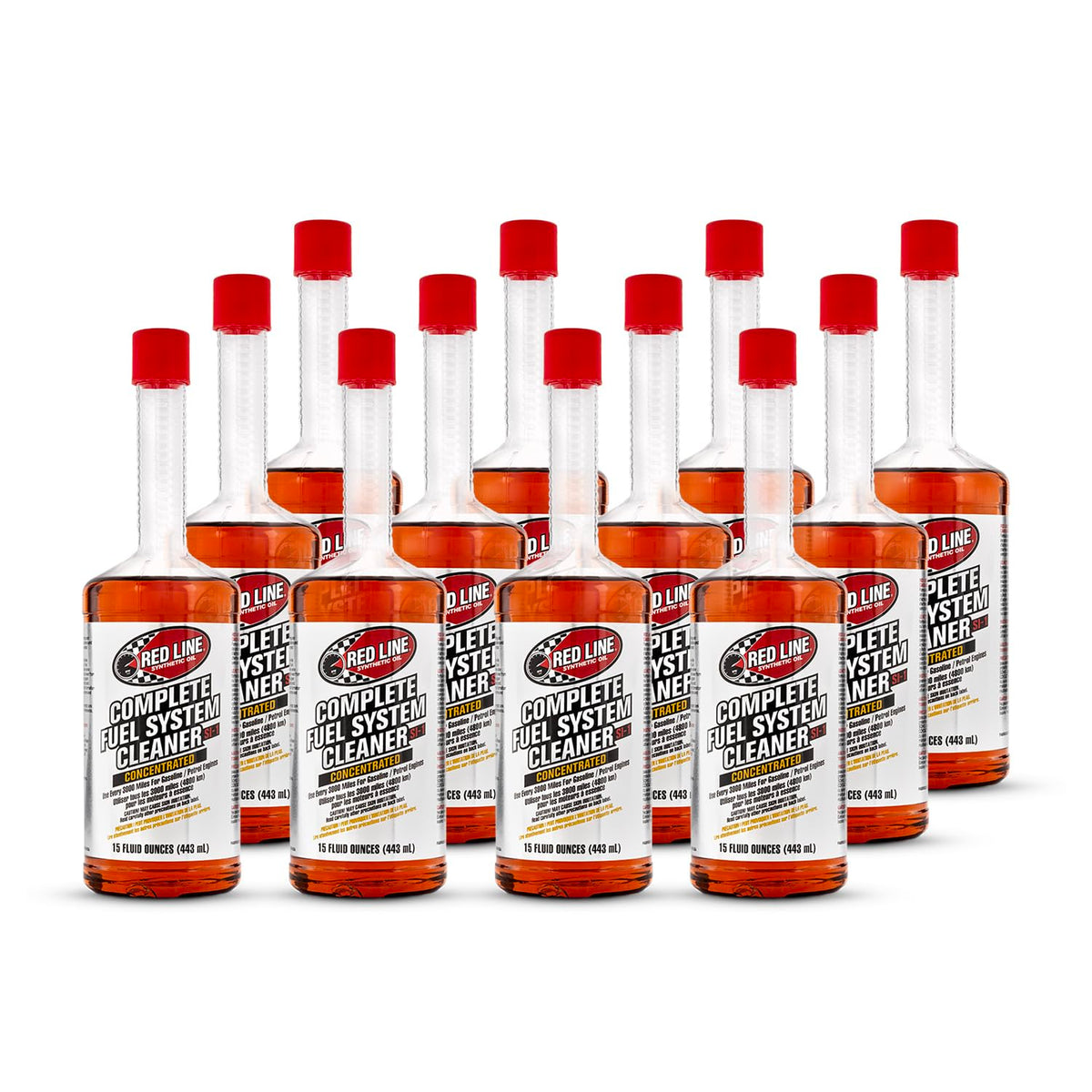 Red Line front label showing product name and volume benefit