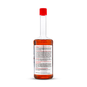 Red Line bottle in garage setting conveying professional-use readiness