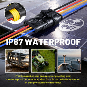 RED WOLF close-up of rubber seal protecting pins for long-lasting waterproof performance
