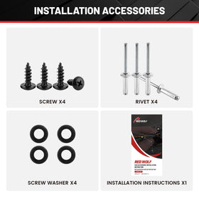 RED WOLF bracket during garage installation demonstrating easy DIY replacement benefit