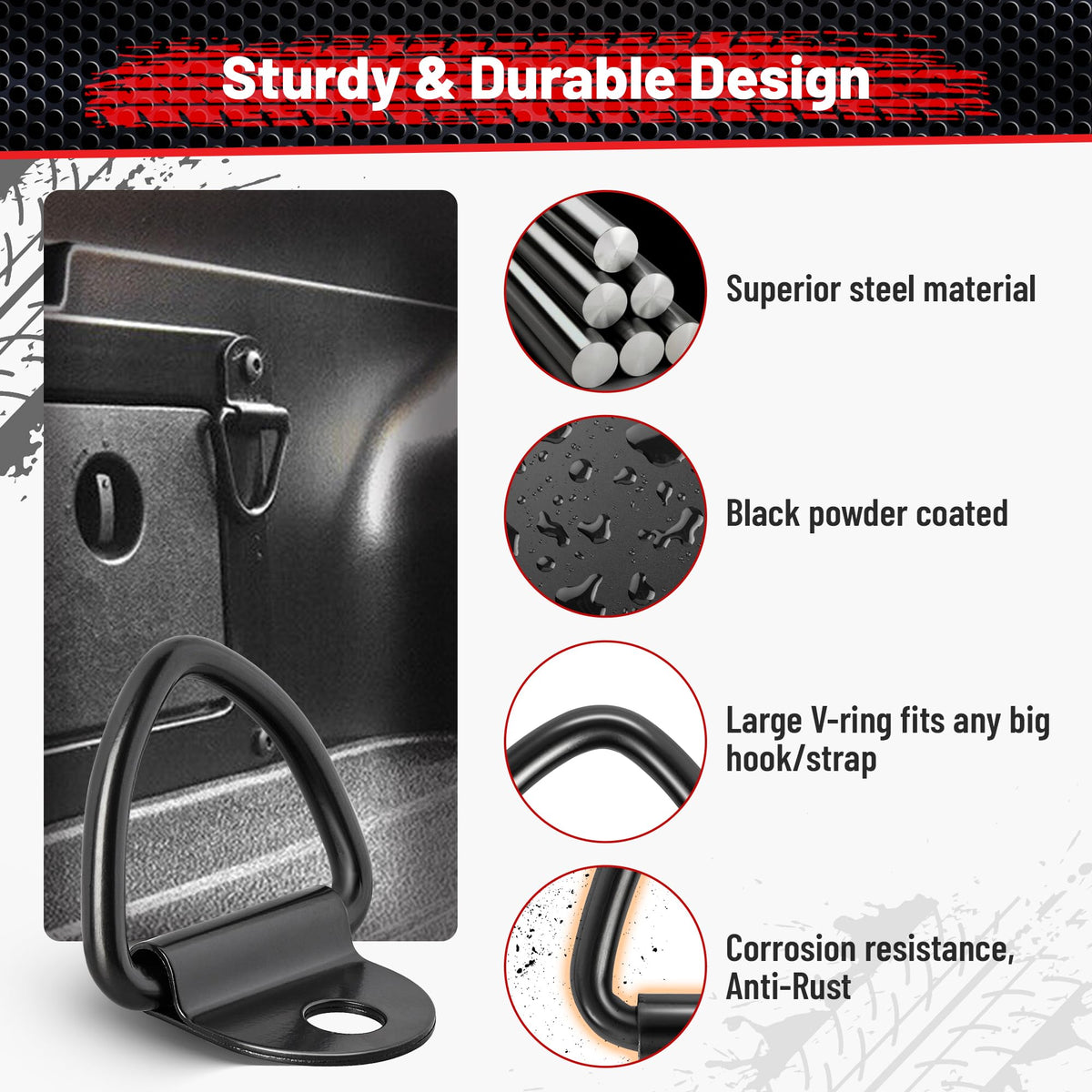 RED WOLF button head screw, washer and nut assembled for secure fastening