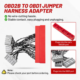 RED WOLF gray OBD1 connector detail showing pin arrangement and reliable ECU mating