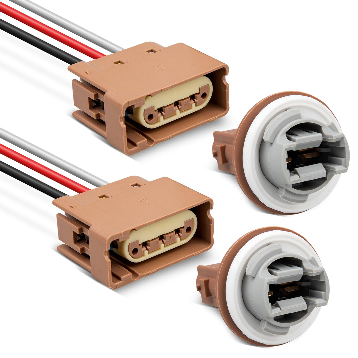 RED WOLF front socket view showing plug connection and easy swap benefit