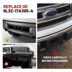 RED WOLF installed on F-150 bumper demonstrating secure plate mounting