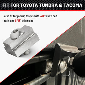 RED WOLF installed in a Tundra bed rail demonstrating secure no-drill attachment