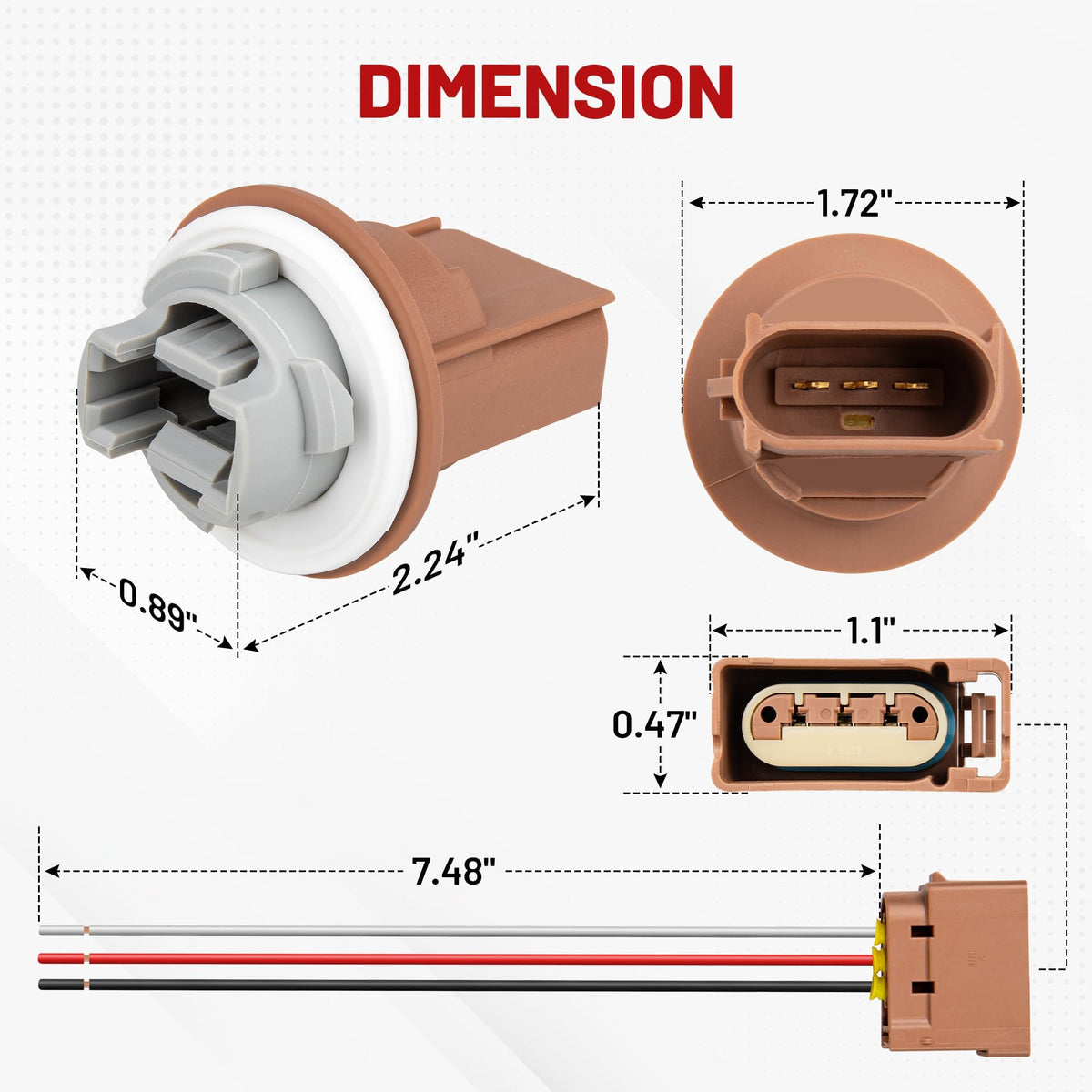 RED WOLF packaging and label indicating correct replacement part
