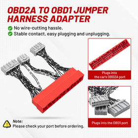 RED WOLF plugged into car OBD2A port illustrating quick plug-and-play benefit