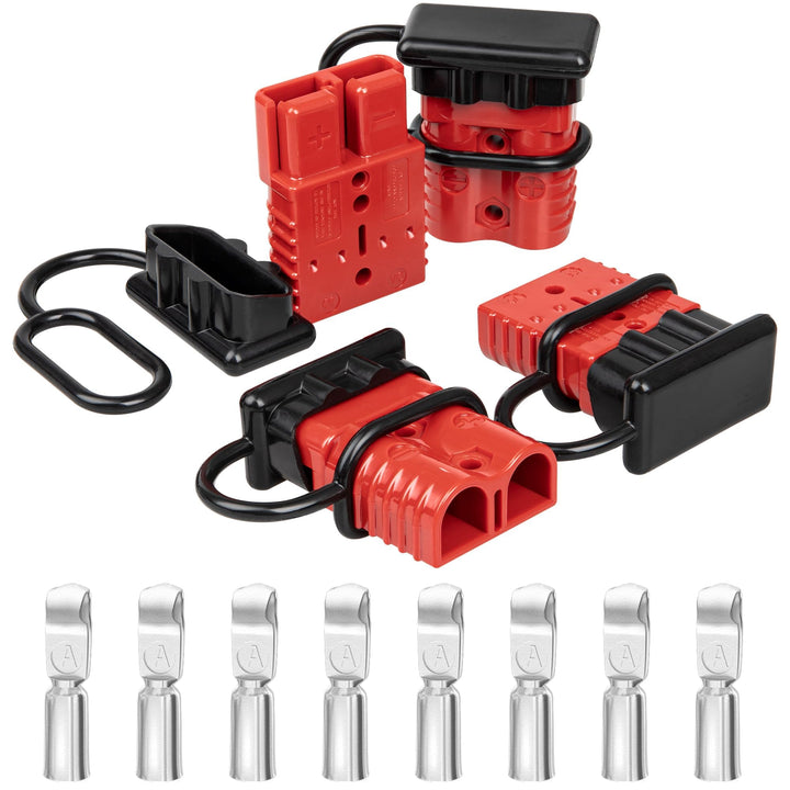 RED WOLF front view of SB175 plug showing secure plug interface and quick connection benefit