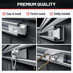 RED WOLF stainless steel finish close-up resisting corrosion for outdoor durability