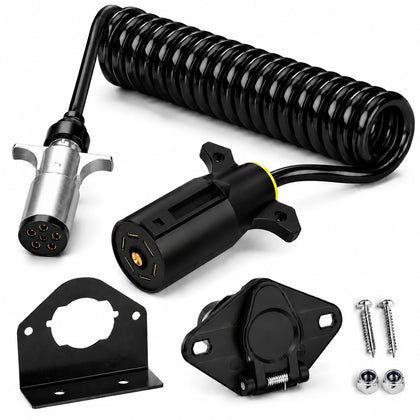 REDALAN front 7-way connector showing secure locking for reliable towing