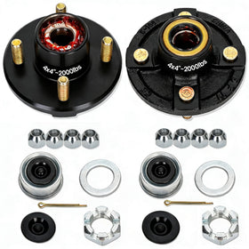 redants front hub assembly showing studs and black finish, durable fit