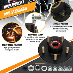 Redants dust cap with lug nuts and castle nut showing included hardware for complete install