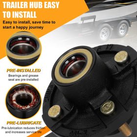 redants hub mounted on 1" straight spindle axle, ready-to-install benefit