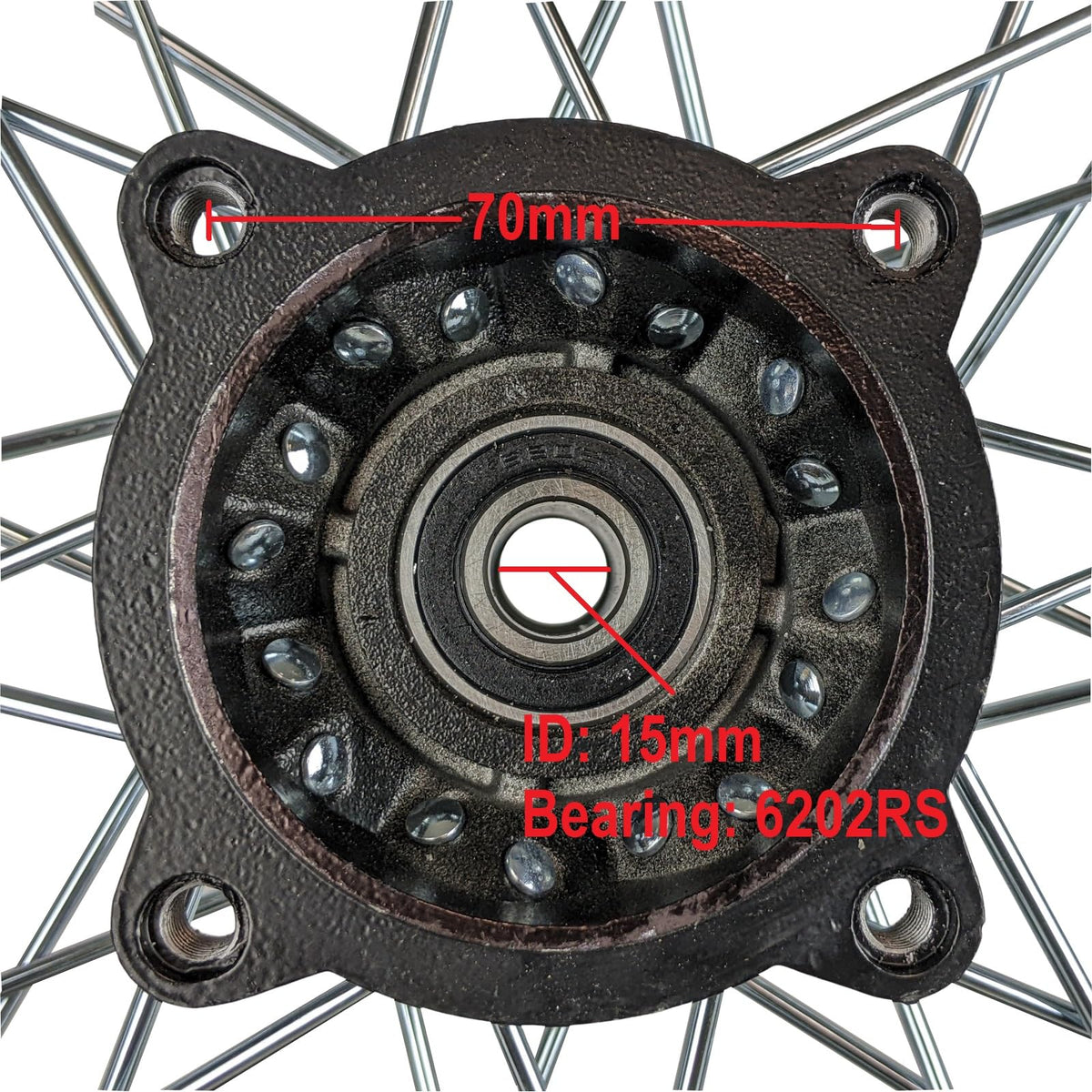 RedCap tire tread closeup showing aggressive knobbies for traction