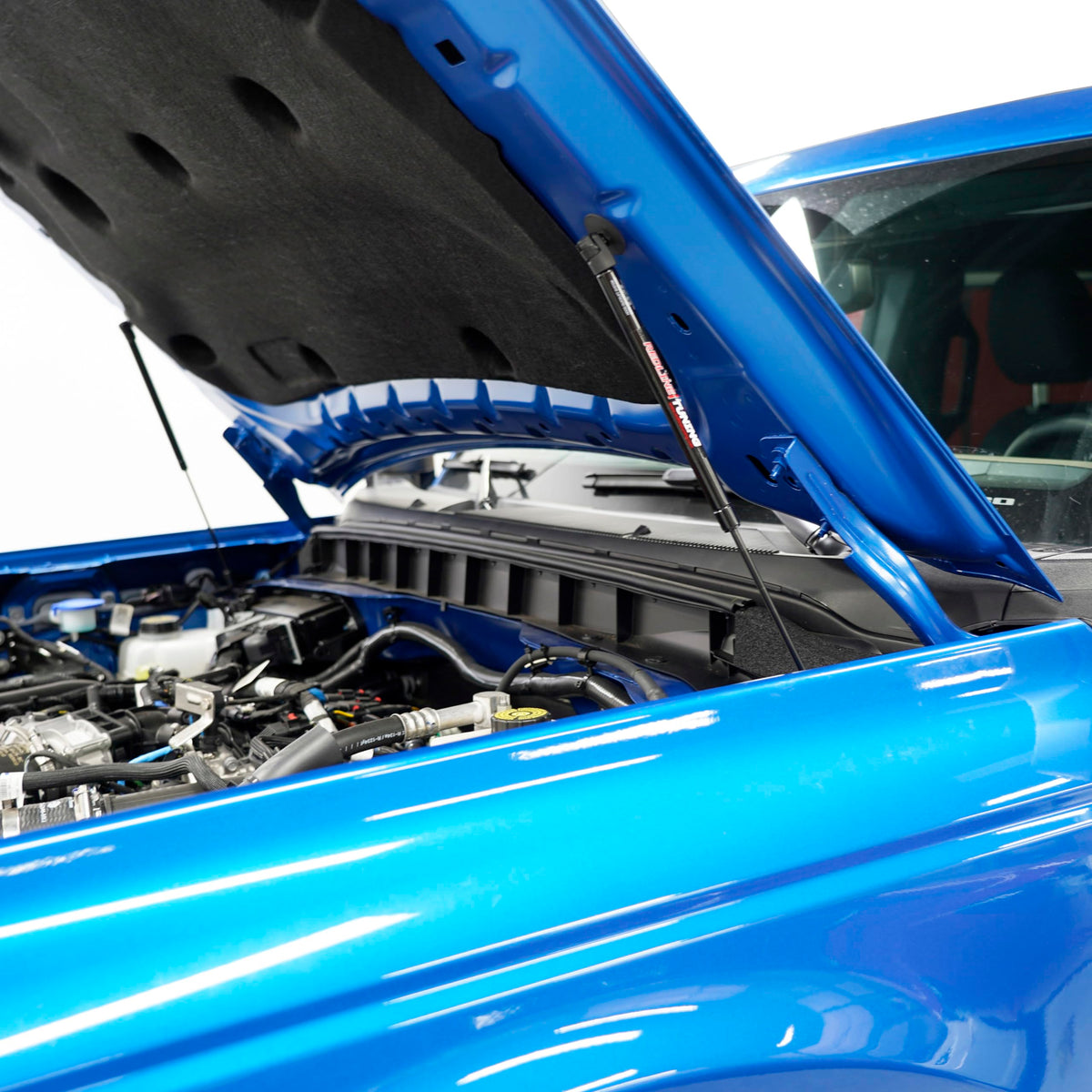Redline Tuning overhead engine bay showing unobstructed access and better reach
