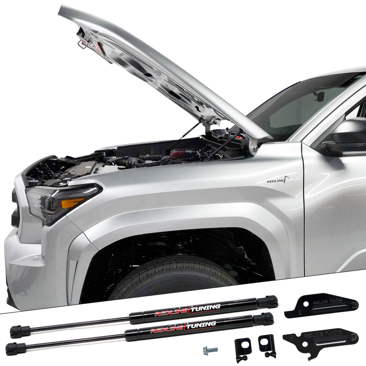Redline Tuning front packaging showing QuickLIFT kit and components for easy identification
