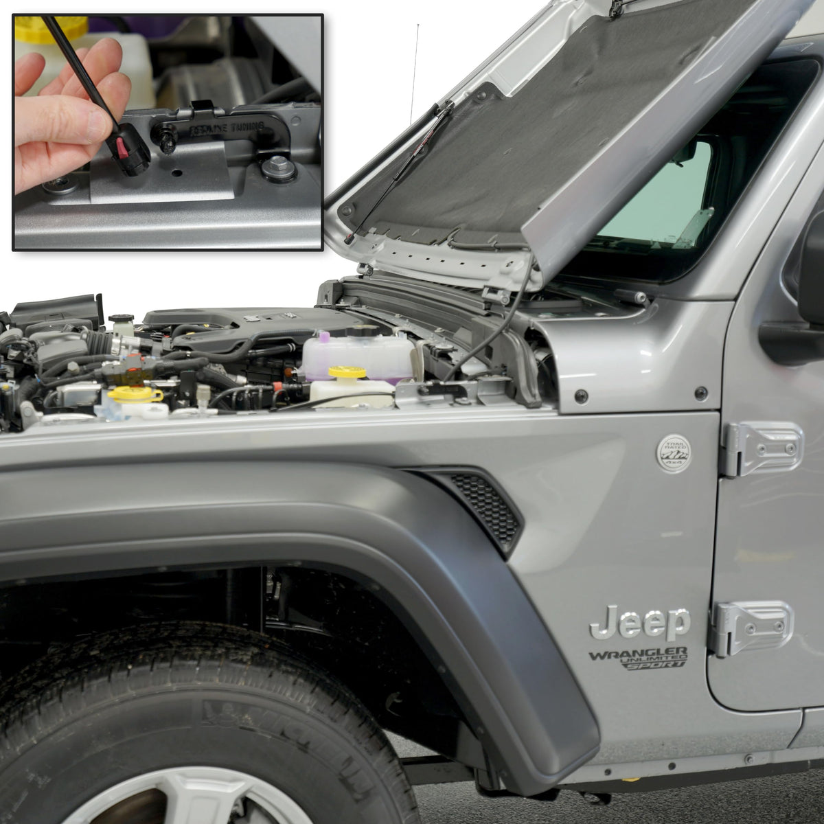 Redline Tuning gas strut end-of-stroke dampening illustrating controlled motion benefit