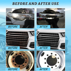 Rednow before and after wheel close-up restoring shine