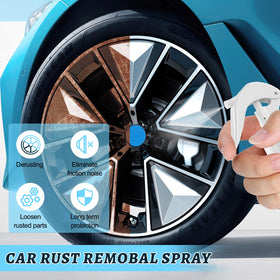 Rednow being applied to alloy wheel to remove iron powder