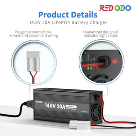 Redodo connected to battery with wiring demonstrating safe installation