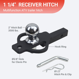 REDTEE chrome 2-inch hitch ball detail showing smooth coupler contact surface