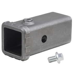 REDTEE front view of weld-on hitch receiver showing opening and fit benefit