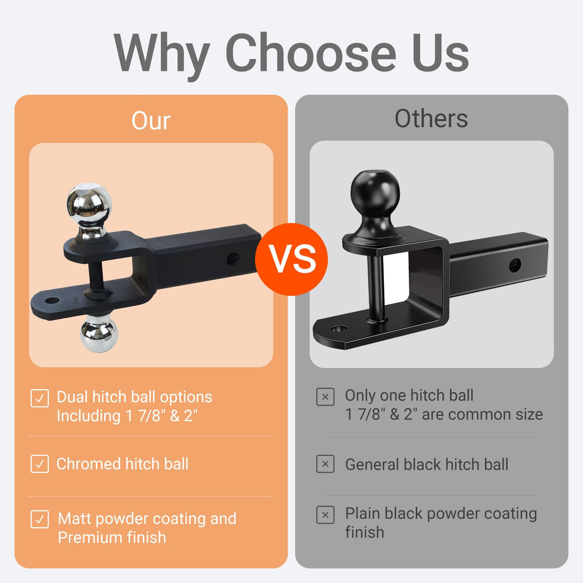 REDTEE hitch mounted on UTV demonstrating quick, tool-free installation
