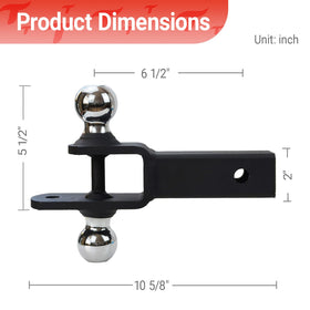 REDTEE shank detail highlighting 2" square fit for standard receivers