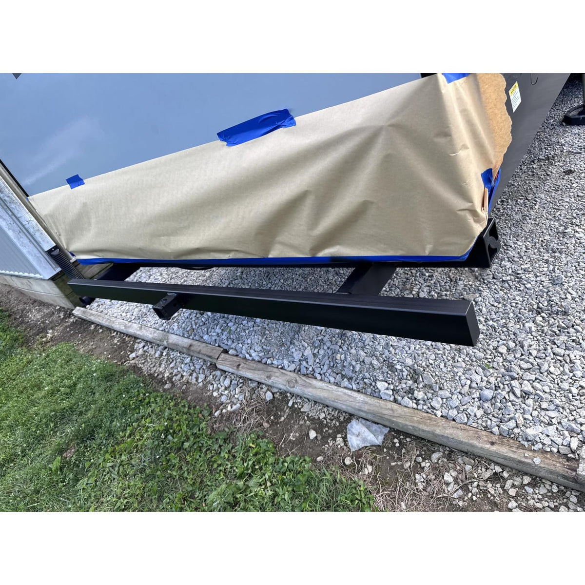 REDTEE welded into bumper in workshop illustrating permanent installation benefit