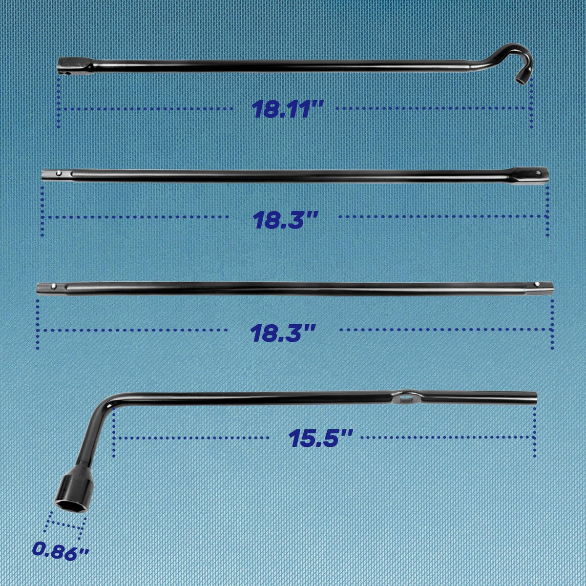 Reeauto extension rods detail highlighting auto-flex technology for stable engagement