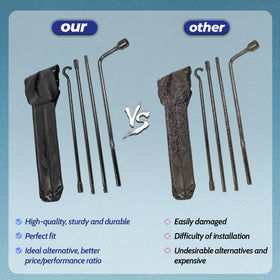 Reeauto lug wrench angled view demonstrating sturdy construction and easy nut removal
