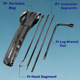 Reeauto lug wrench close-up showing durable head for secure wheel nut removal
