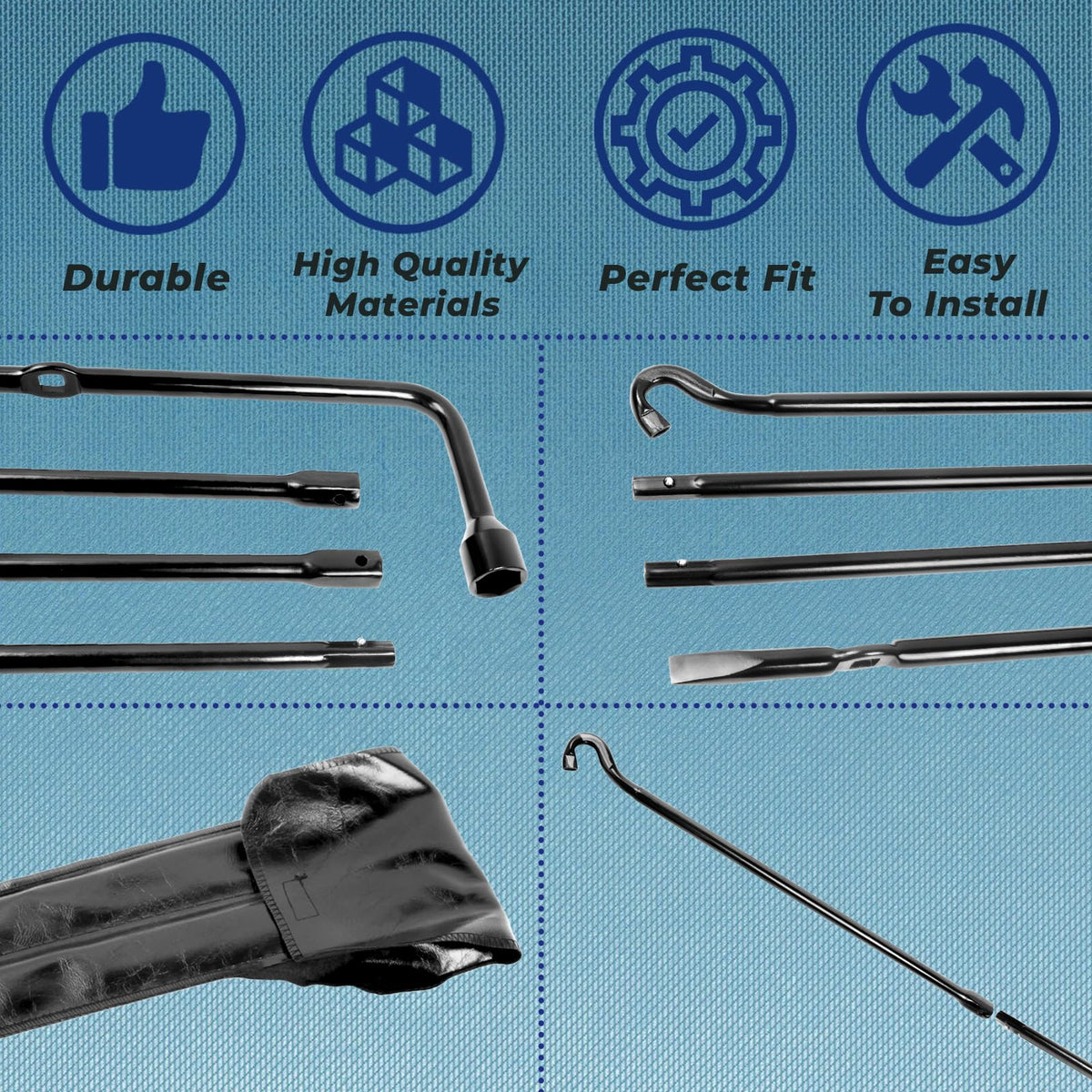Reeauto lightweight storage bag holding tools neatly for organized vehicle storage