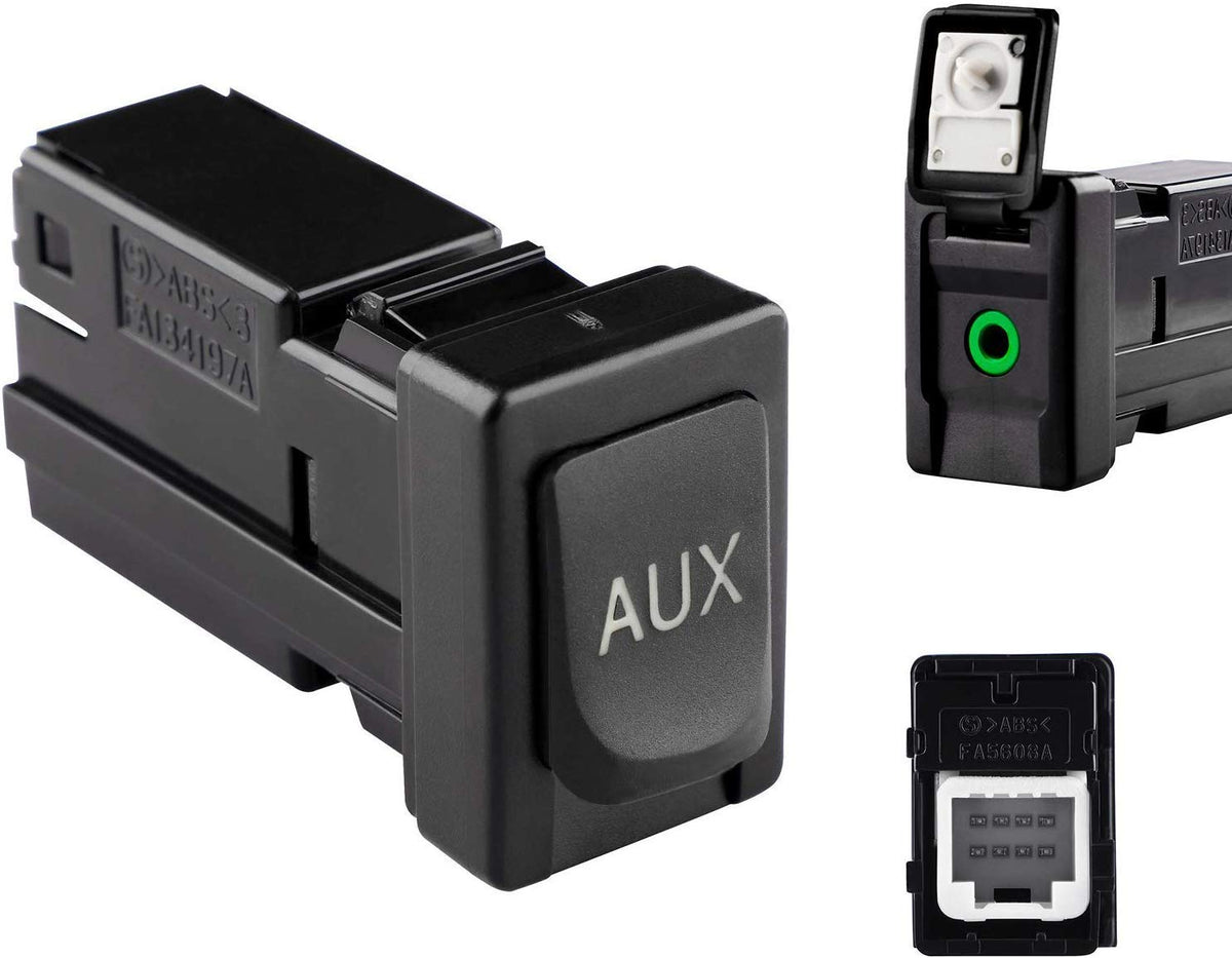 Reeoutdoor aux port front view showing jack and mounting for easy replacement