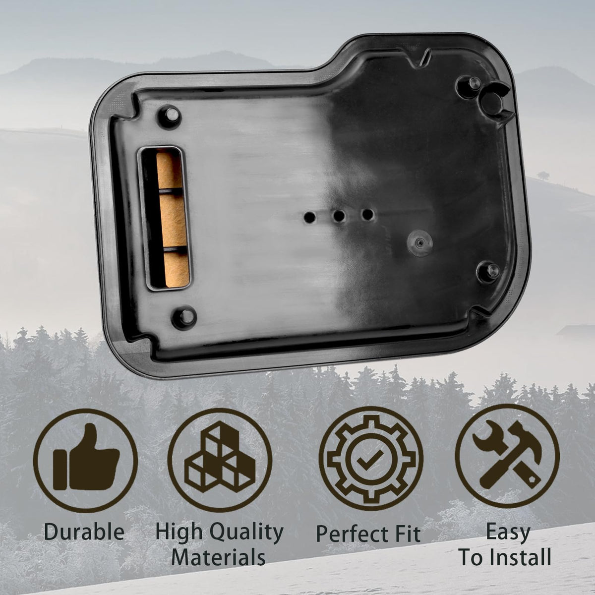 Reeoutdoor close detail of gasket seal demonstrating leak prevention and fit