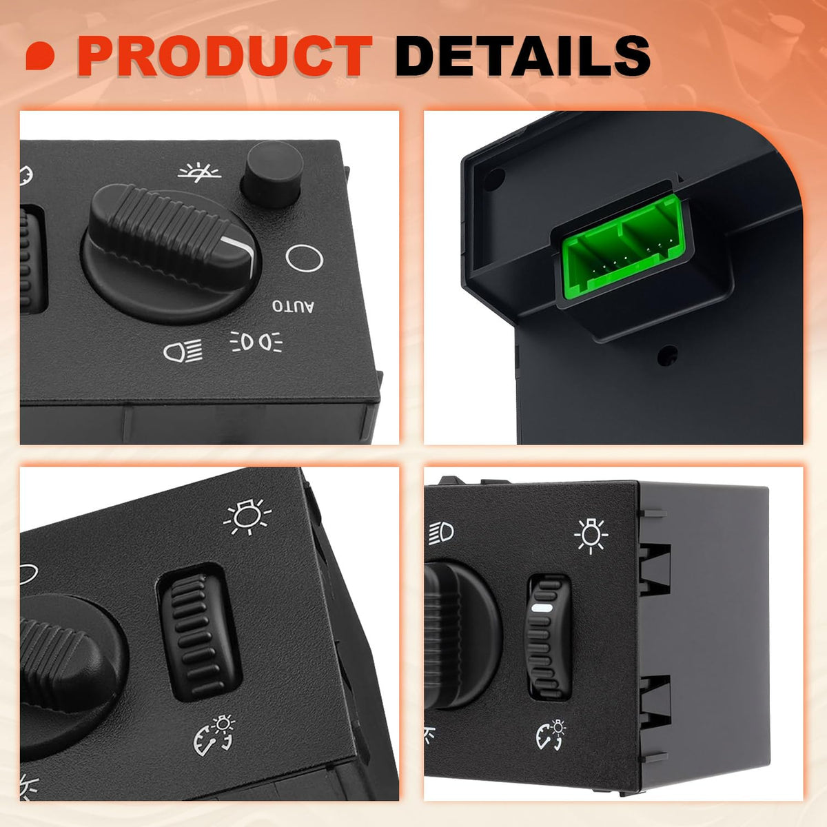 Reeoutdoor headlight switch scale comparison in hand showing compact, direct-fit size