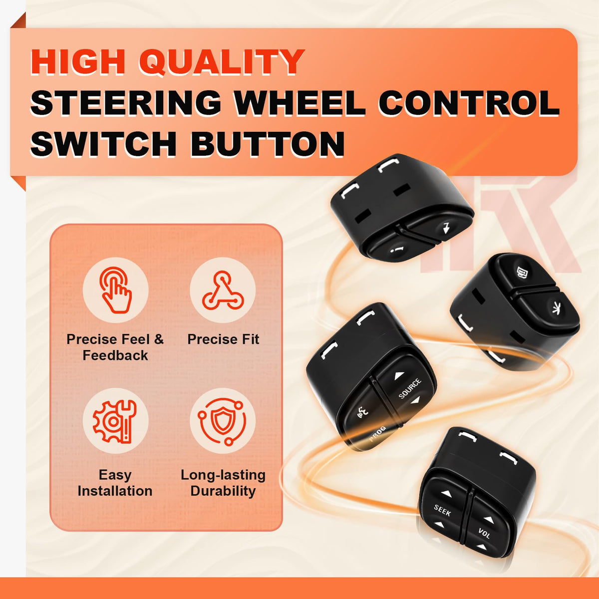 Reeoutdoor buttons installed on steering wheel illustrating restored functionality benefit