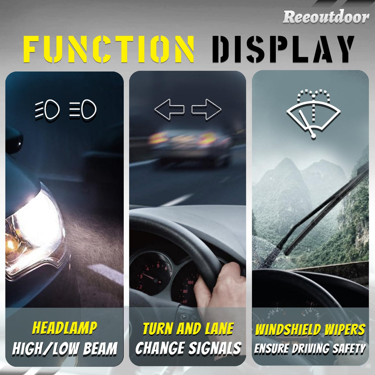 Reeoutdoor next to ruler illustrating compact size and fitment clarity