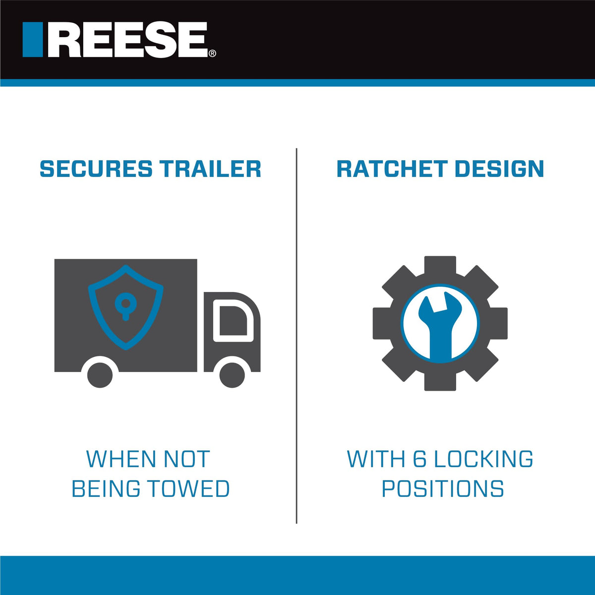 REESE lock held in hand showing compact size and easy transport