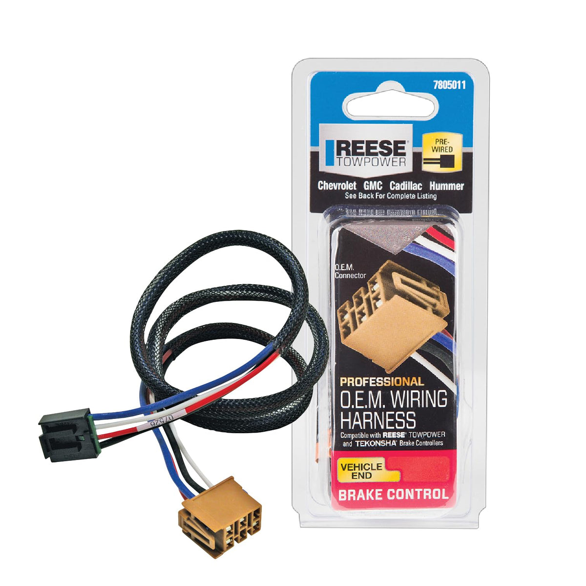 REESE front connector showing factory-style plug and secure fit benefit