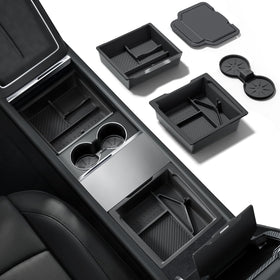 REEVAA front view of center console organizer showing neat storage benefit
